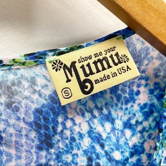 Show Me Your MuMu RARE Rainey Snake Mini Dress Sz S - Picture 9 of 10